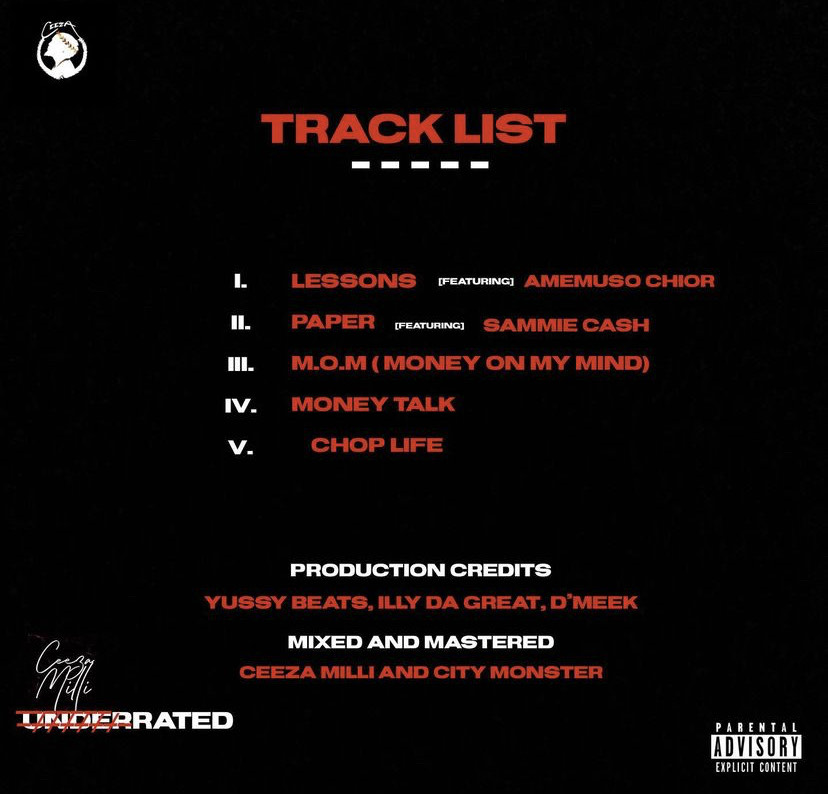 Ceeza Milli - Rated Tracklist