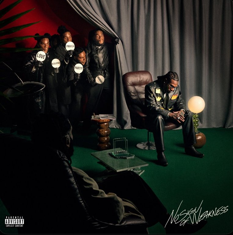 Burna Boy's "No Sign of Weakness" Album Cover Art