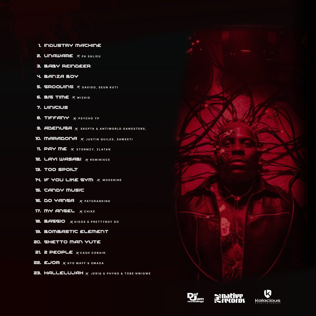 Odumodublvck "Industry Machine" Track-List